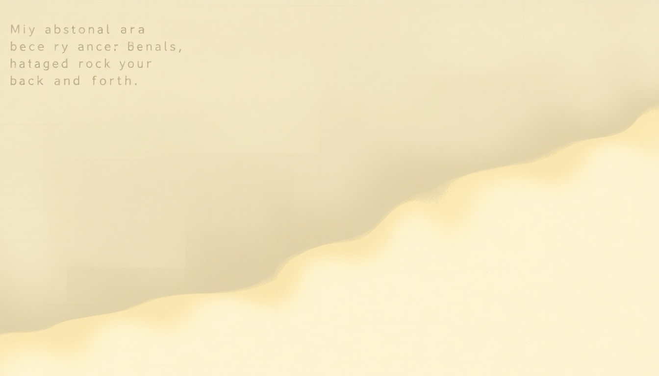 Fan-driven abstract illustration evoking the emotional arc of My Angel Rocks Back and Forth by Four Tet
