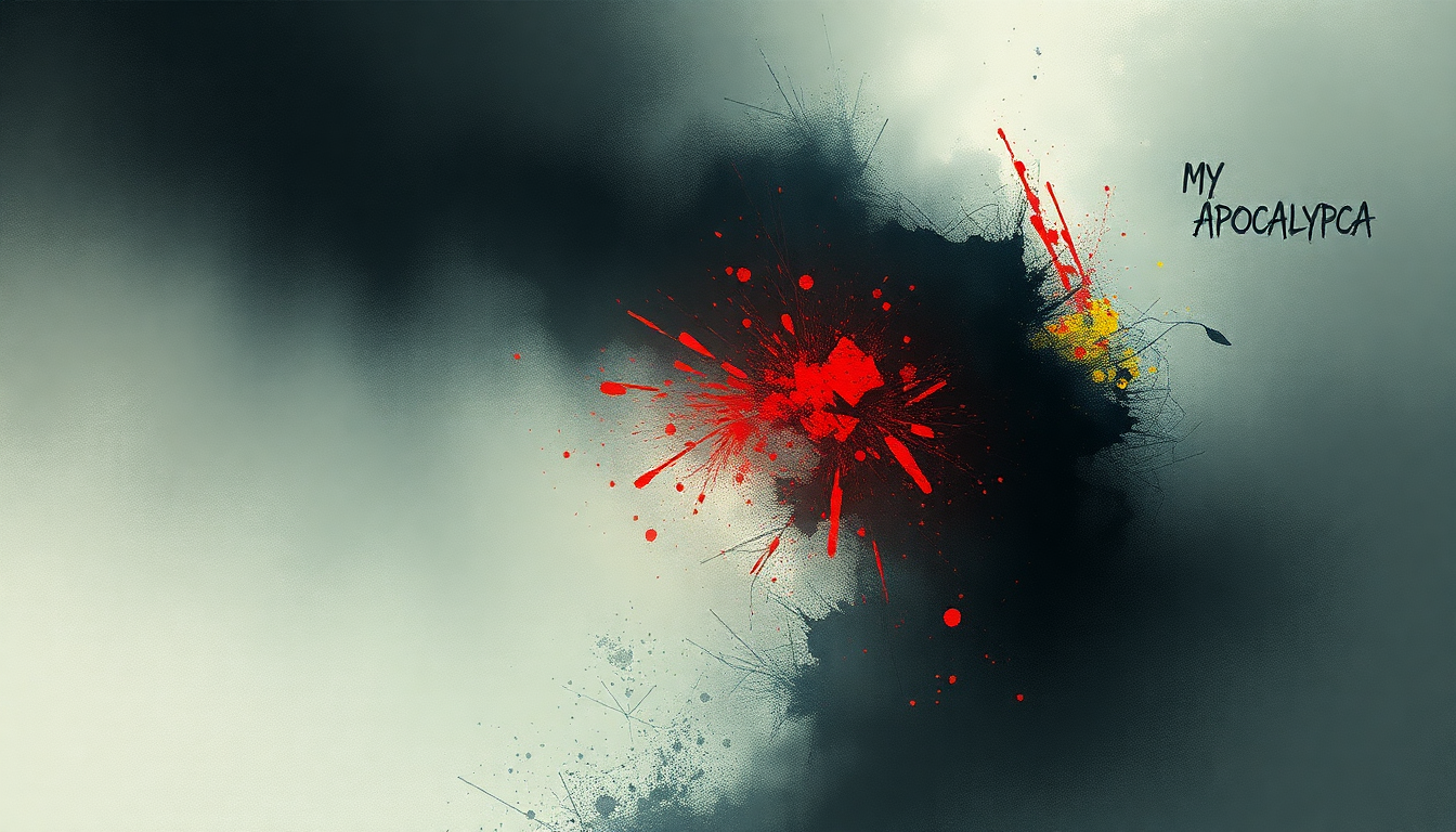 Fan-driven abstract illustration evoking the emotional arc of My Apocalypse by Metallica