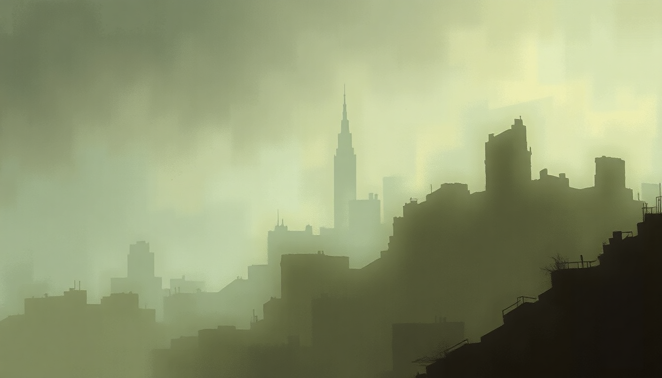 Fan-driven abstract illustration evoking the emotional arc of My City of Ruins by Bruce Springsteen