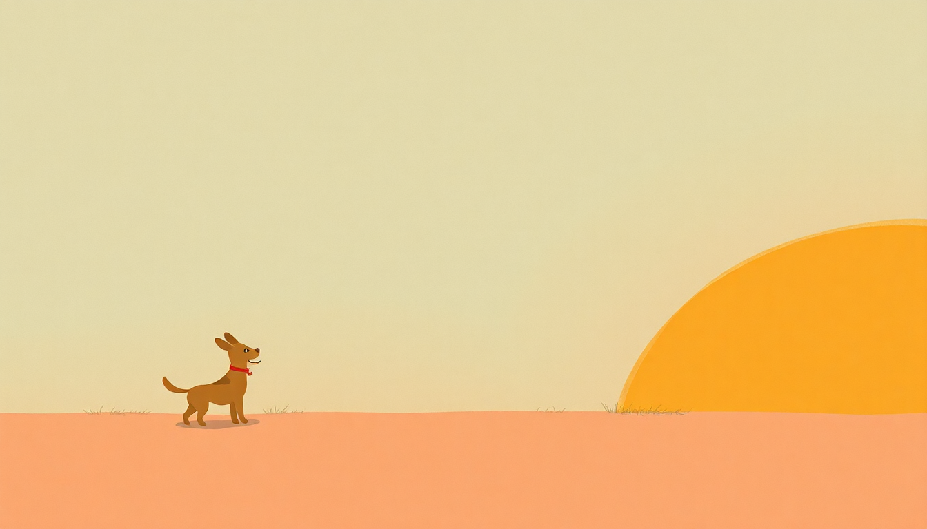 Fan-driven abstract illustration evoking the emotional arc of My Flea Has Dogs by Caspar Babypants