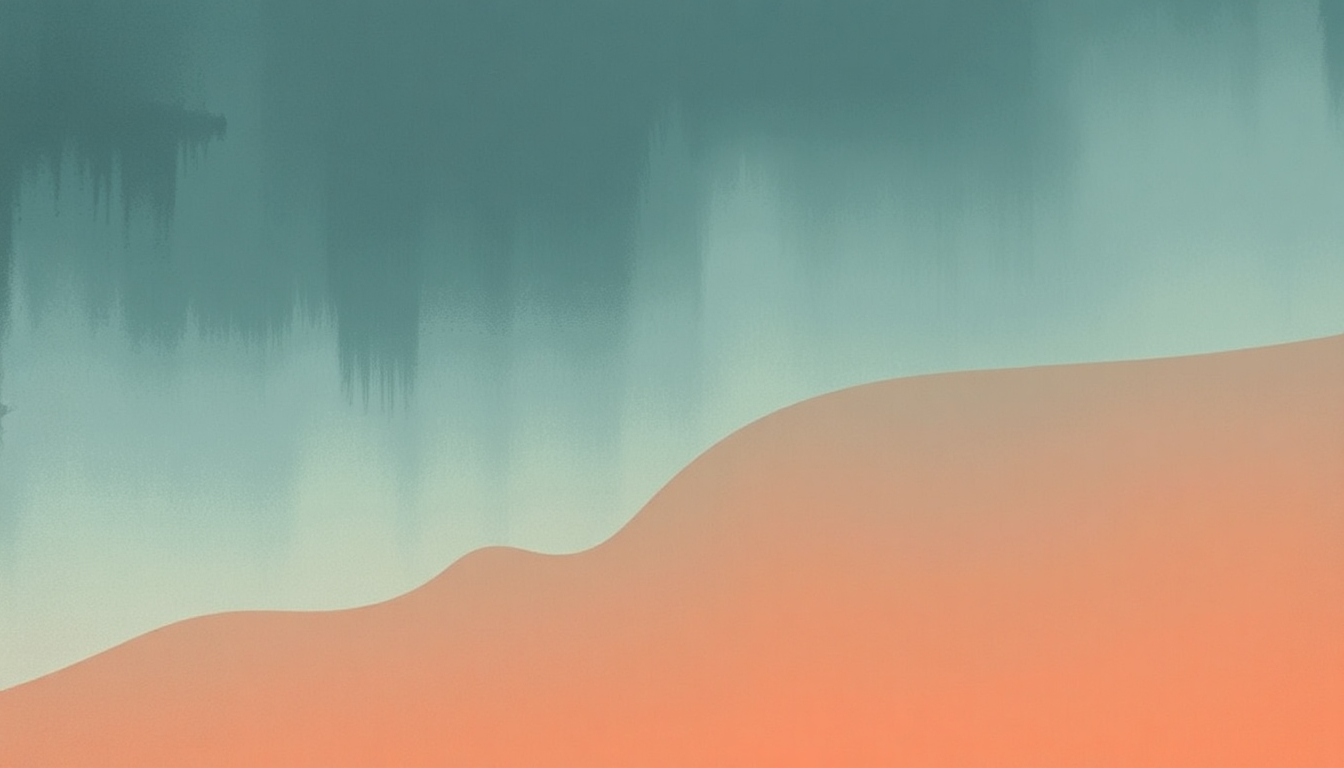Fan-driven abstract illustration evoking the emotional arc of My Instincts Are the Enemy by American Football