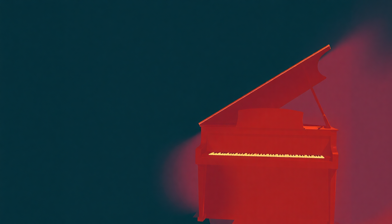 Fan-driven abstract illustration evoking the emotional arc of My Old Piano by Diana Ross