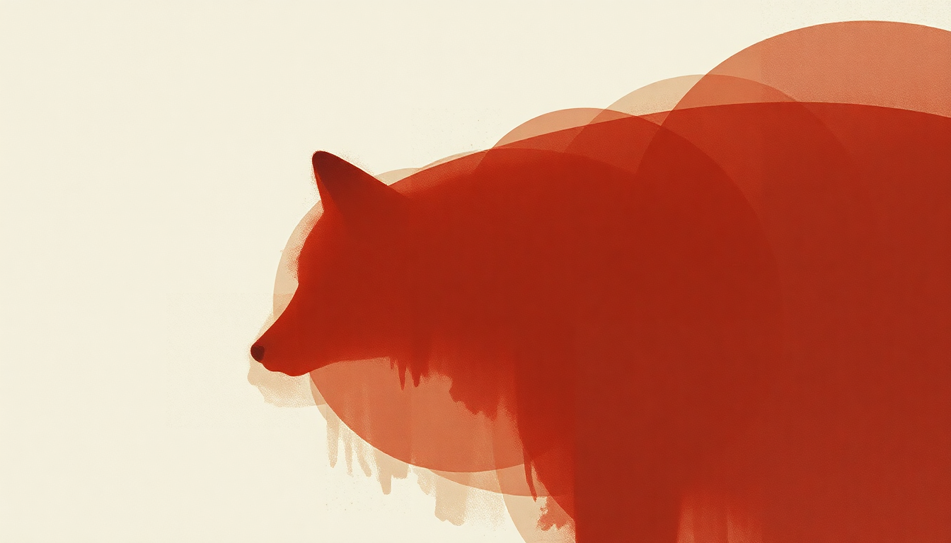 Fan-driven abstract illustration evoking the emotional arc of My Red Little Fox by Sufjan Stevens