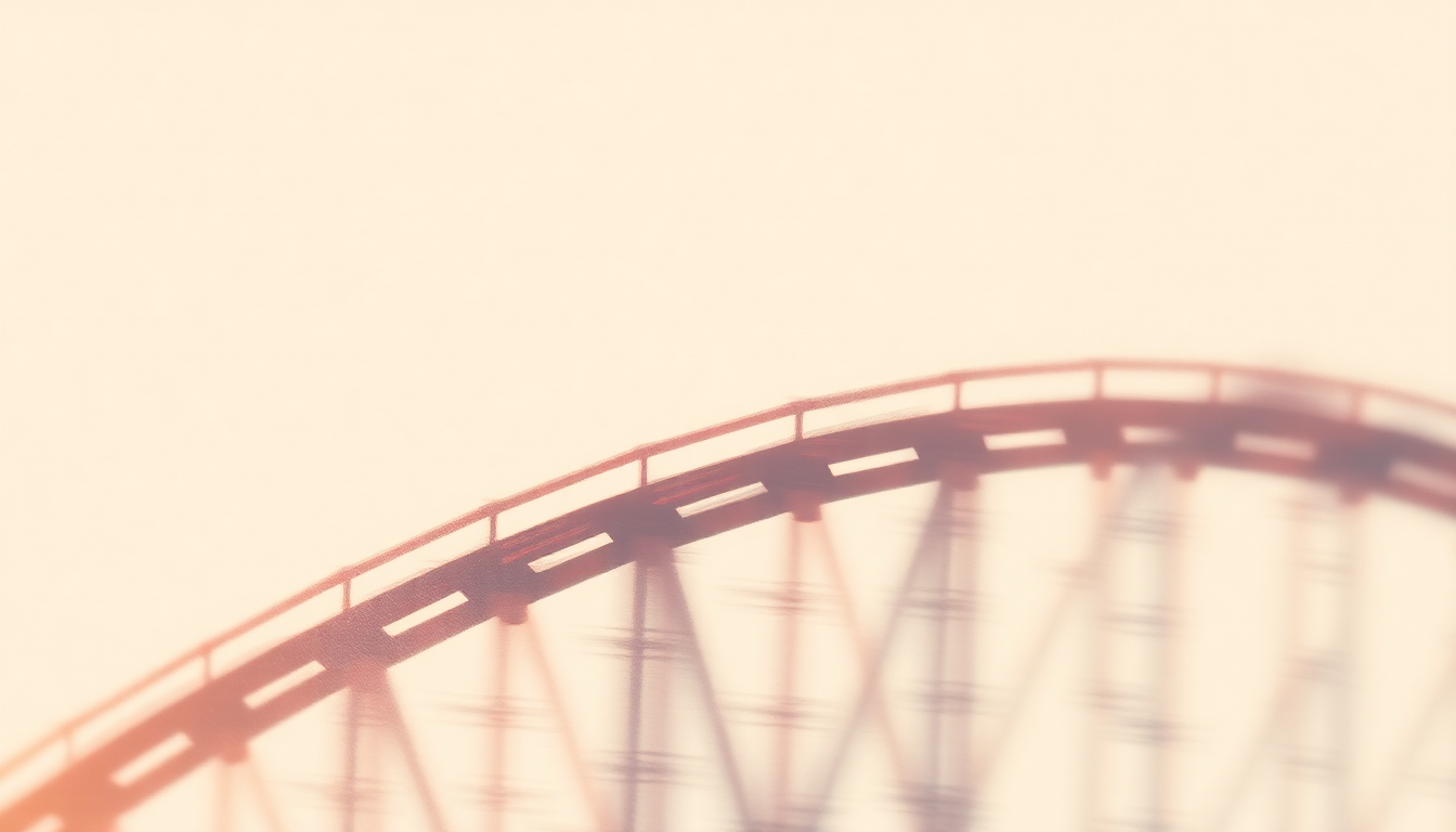 Fan-driven abstract illustration evoking the emotional arc of My Rollercoaster by Kimya Dawson