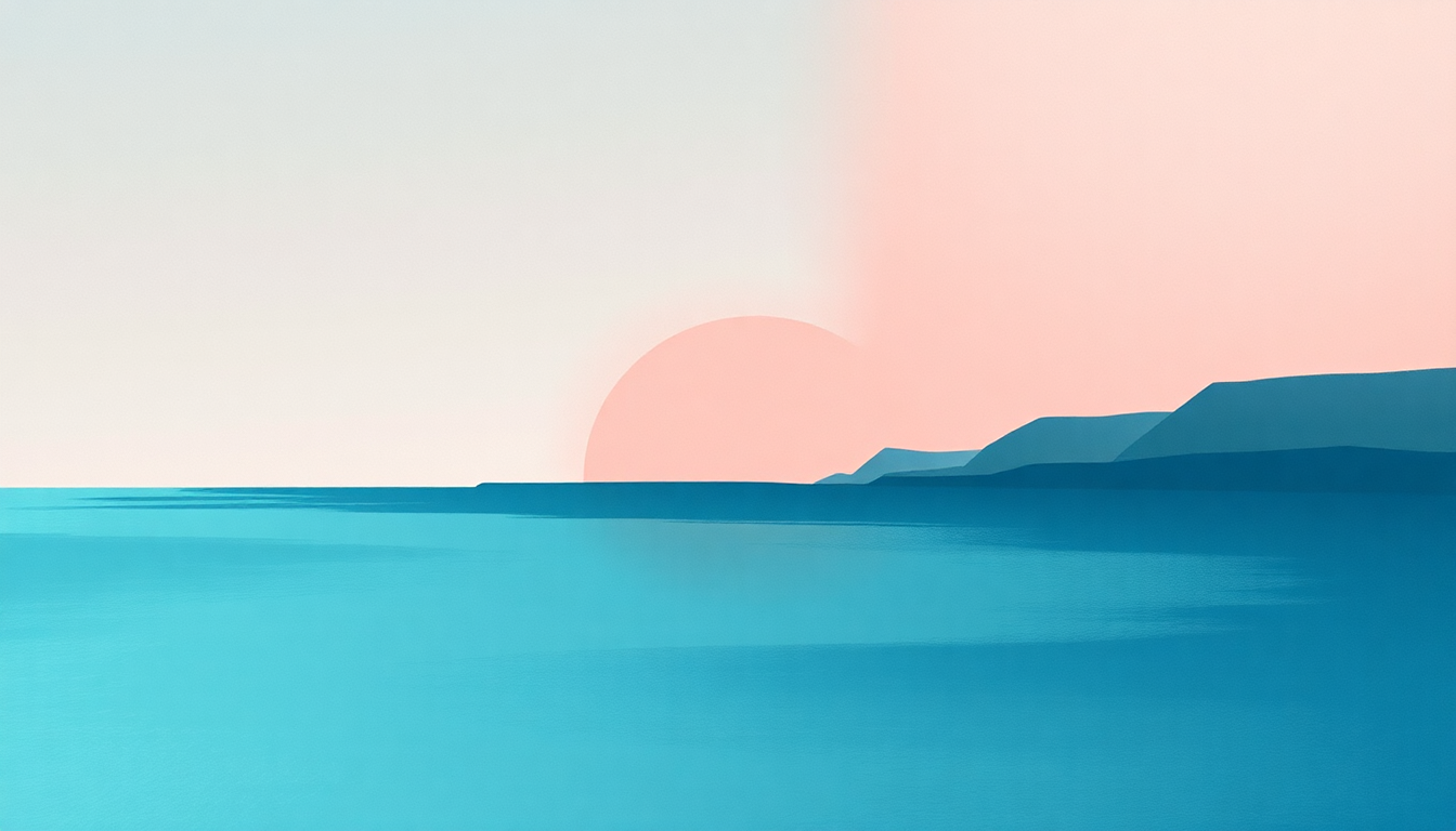Fan-driven abstract illustration evoking the emotional arc of My Tears Are Becoming a Sea by M83