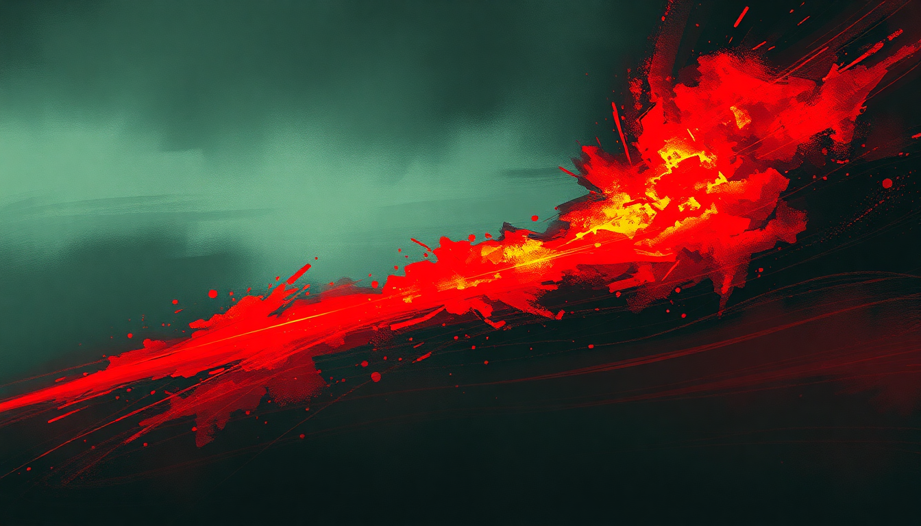 Fan-driven abstract illustration evoking the emotional arc of My War by Black Flag