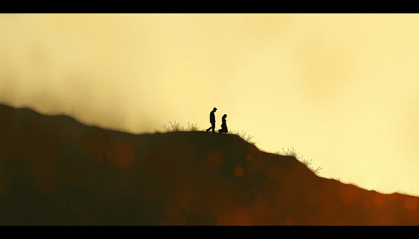 Fan-driven abstract illustration evoking the emotional arc of My Way by Frank Sinatra