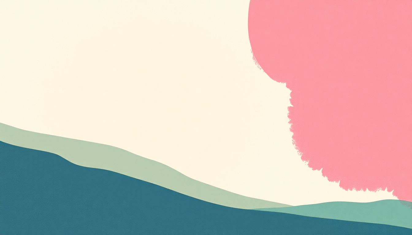 Fan-driven abstract illustration evoking the emotional arc of N Dakota by Parquet Courts