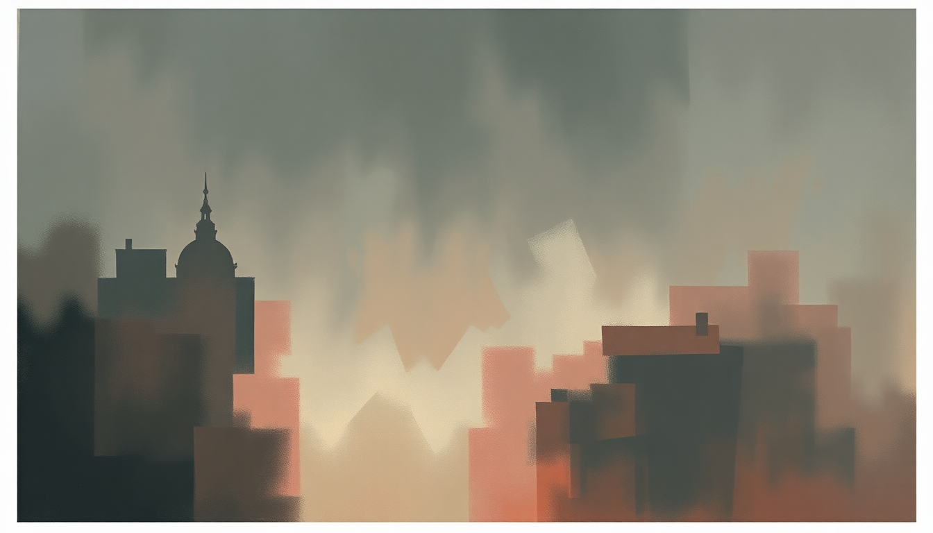 Fan-driven abstract illustration evoking the emotional arc of N.O by BTS
