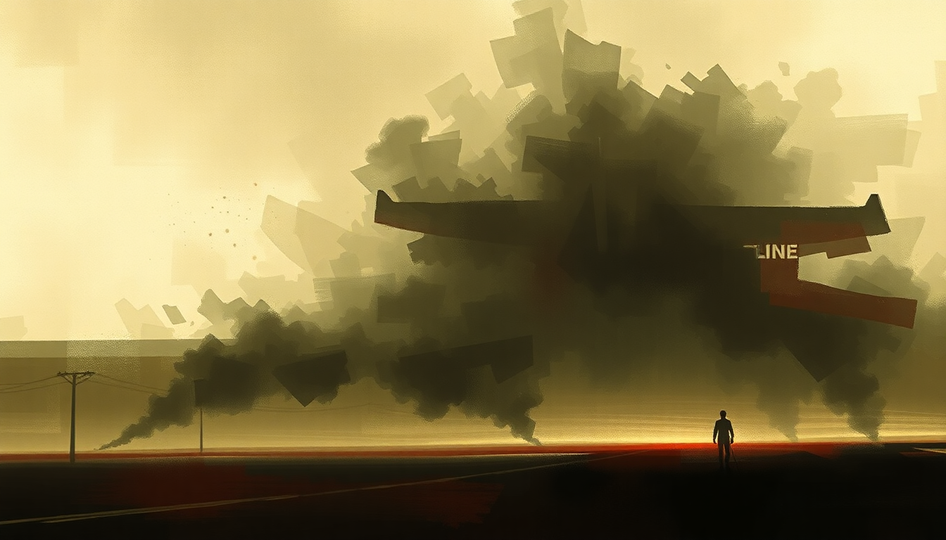 Fan-driven abstract illustration evoking the emotional arc of Napoleon Solo by At The Drive In