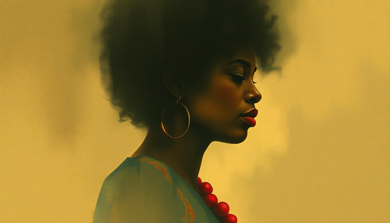 Fan-driven abstract illustration evoking the emotional arc of Natural Woman by Aretha Franklin