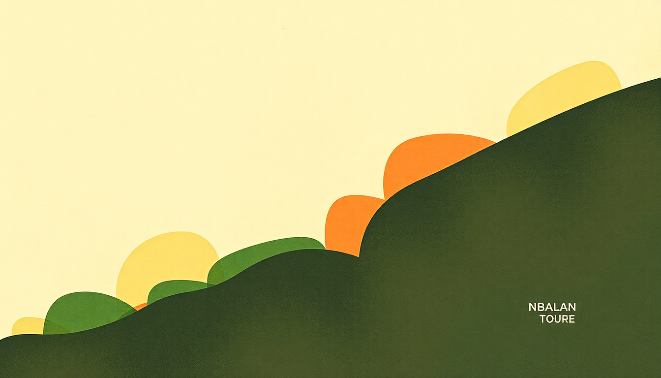 Fan-driven abstract illustration evoking the emotional arc of Nbalan by Ali Farka Toure