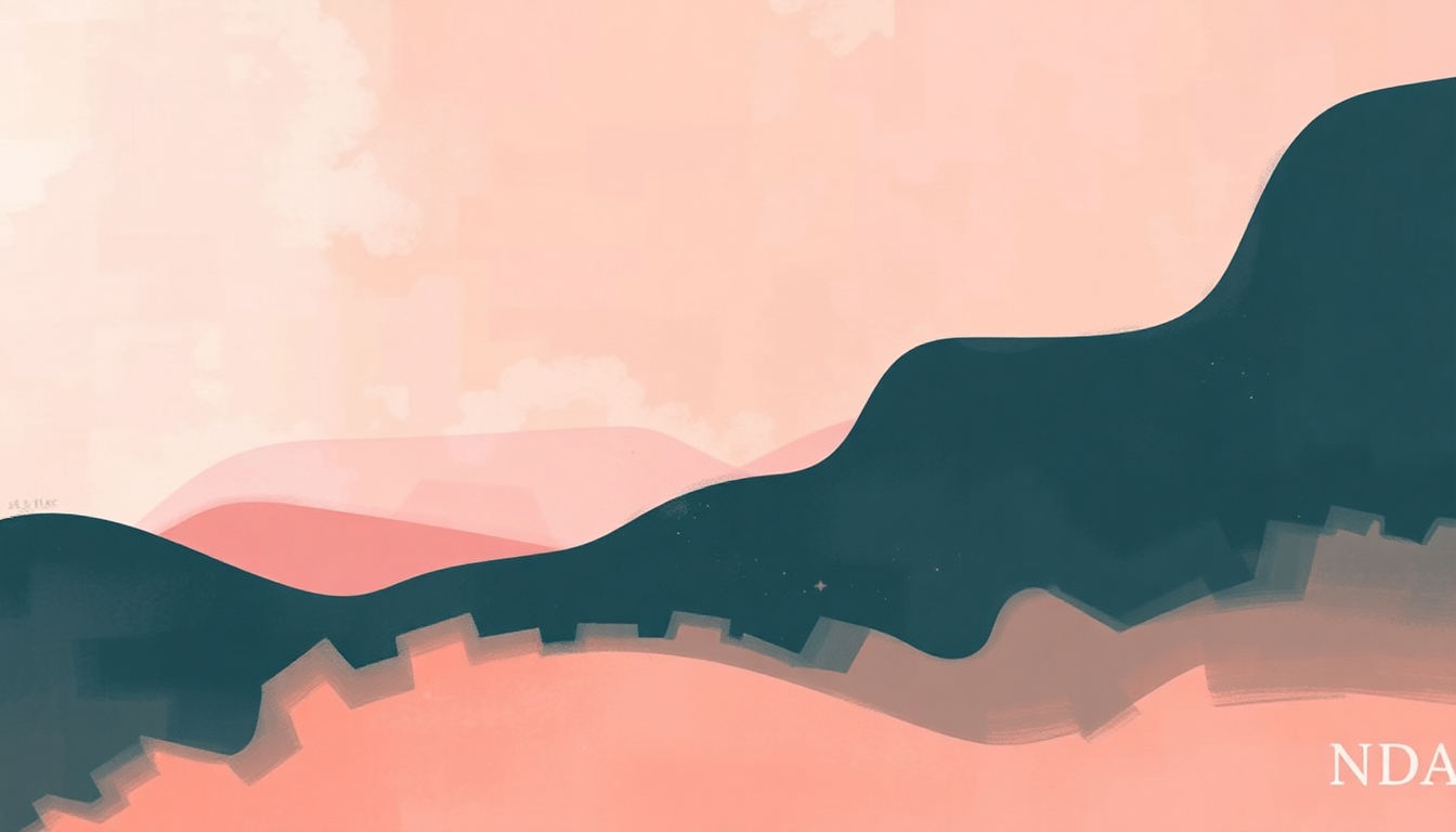 Fan-driven abstract illustration evoking the emotional arc of NDA by Billie Eilish