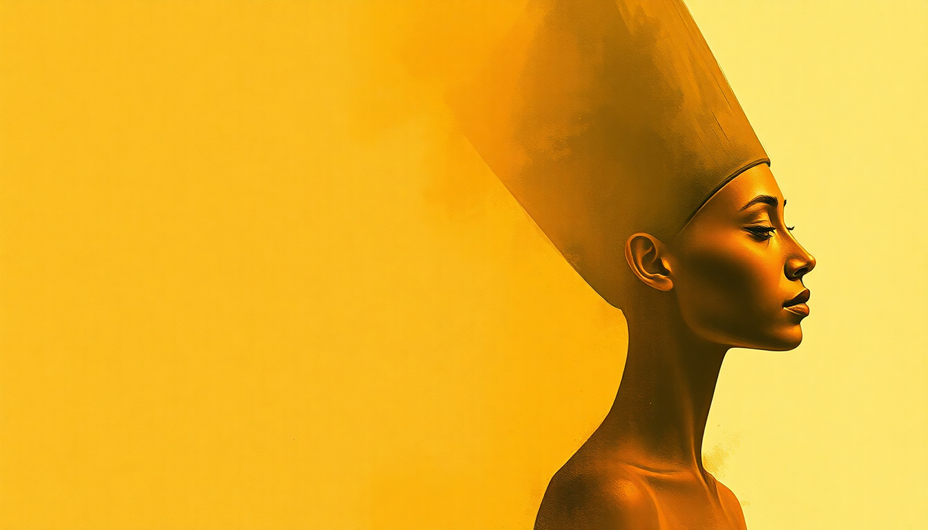 Fan-driven abstract illustration evoking the emotional arc of Nefertiti by Miles Davis