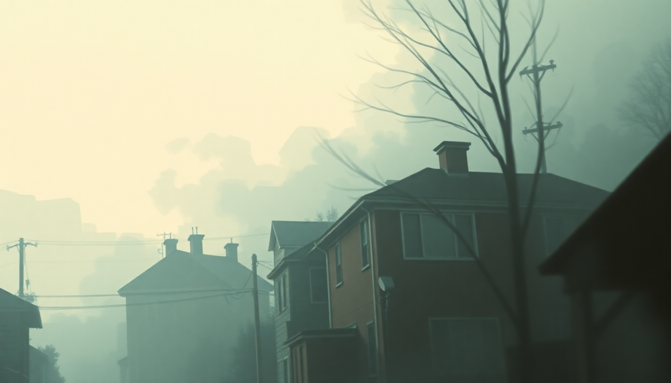 Fan-driven abstract illustration evoking the emotional arc of Neighborhood #4 (7 Kettles) by Arcade Fire