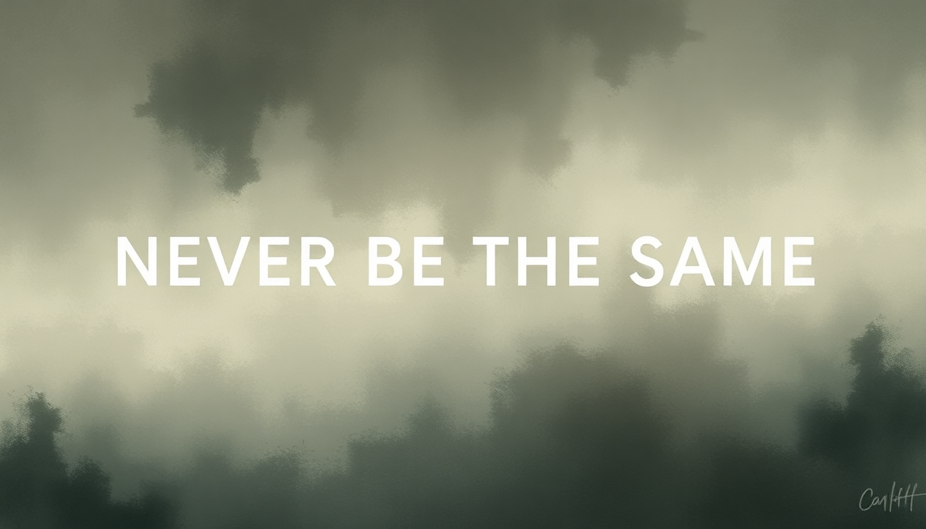 Fan-driven abstract illustration evoking the emotional arc of Never Be the Same by Camila Cabello