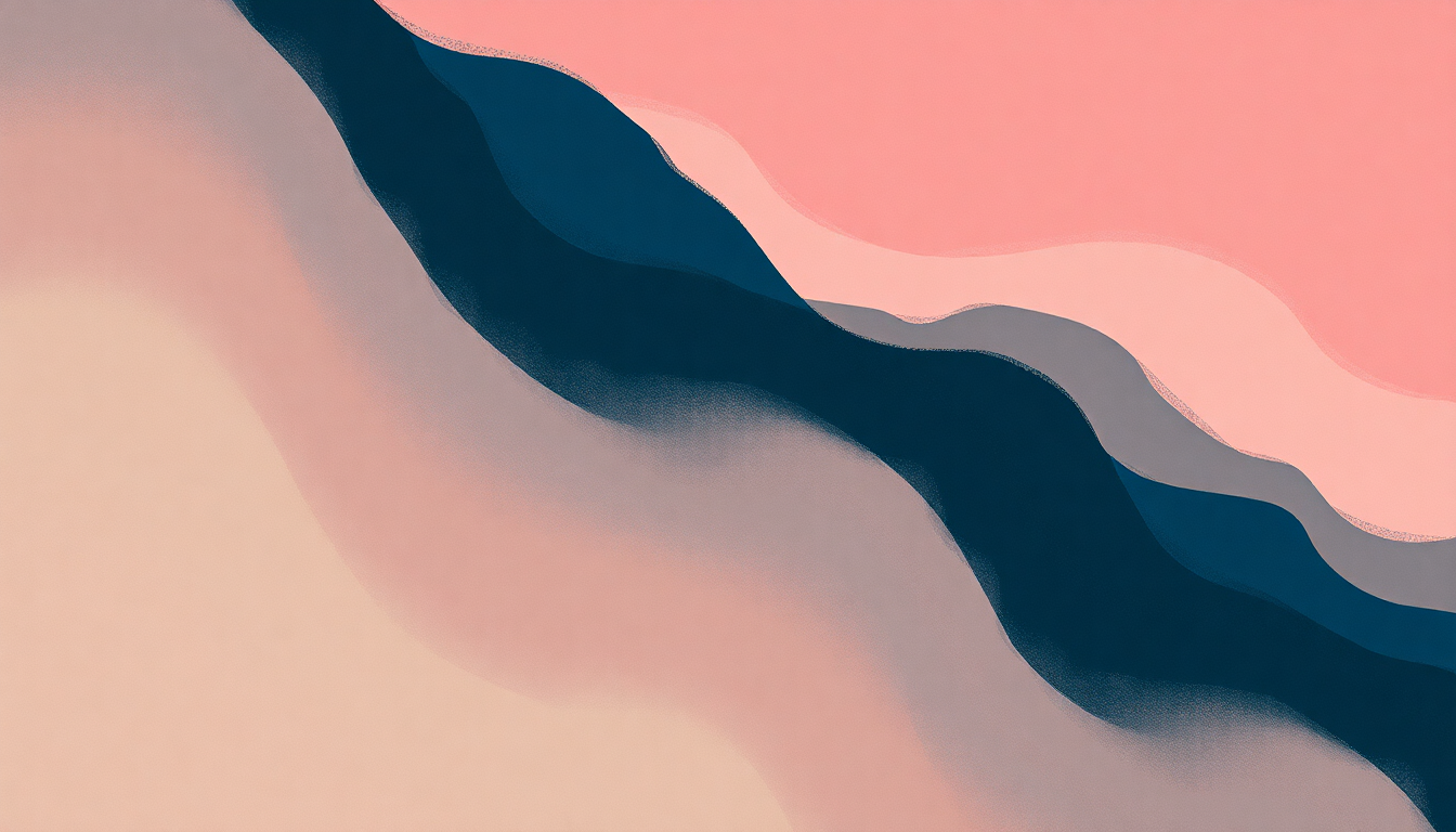 Fan-driven abstract illustration evoking the emotional arc of New Rules by Dua Lipa