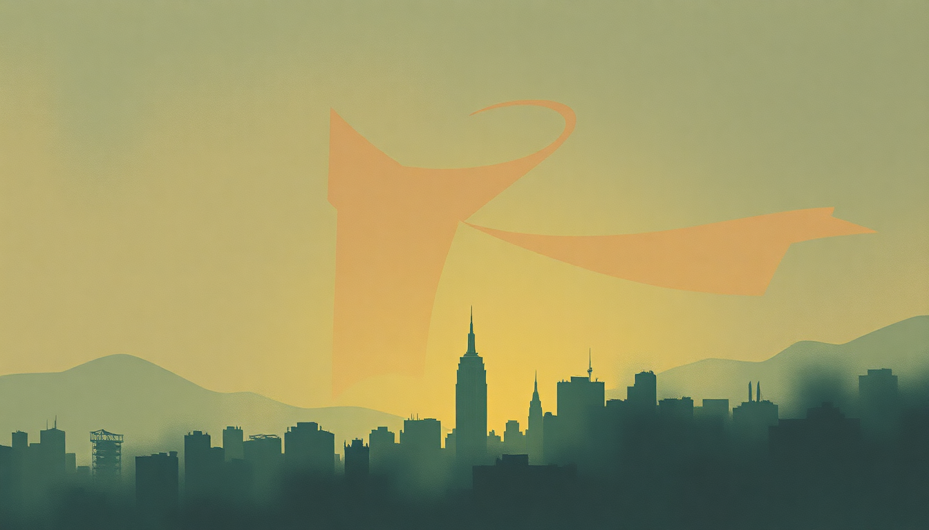 Fan-driven abstract illustration evoking the emotional arc of New York Is Killing Me by Gil Scott-Heron