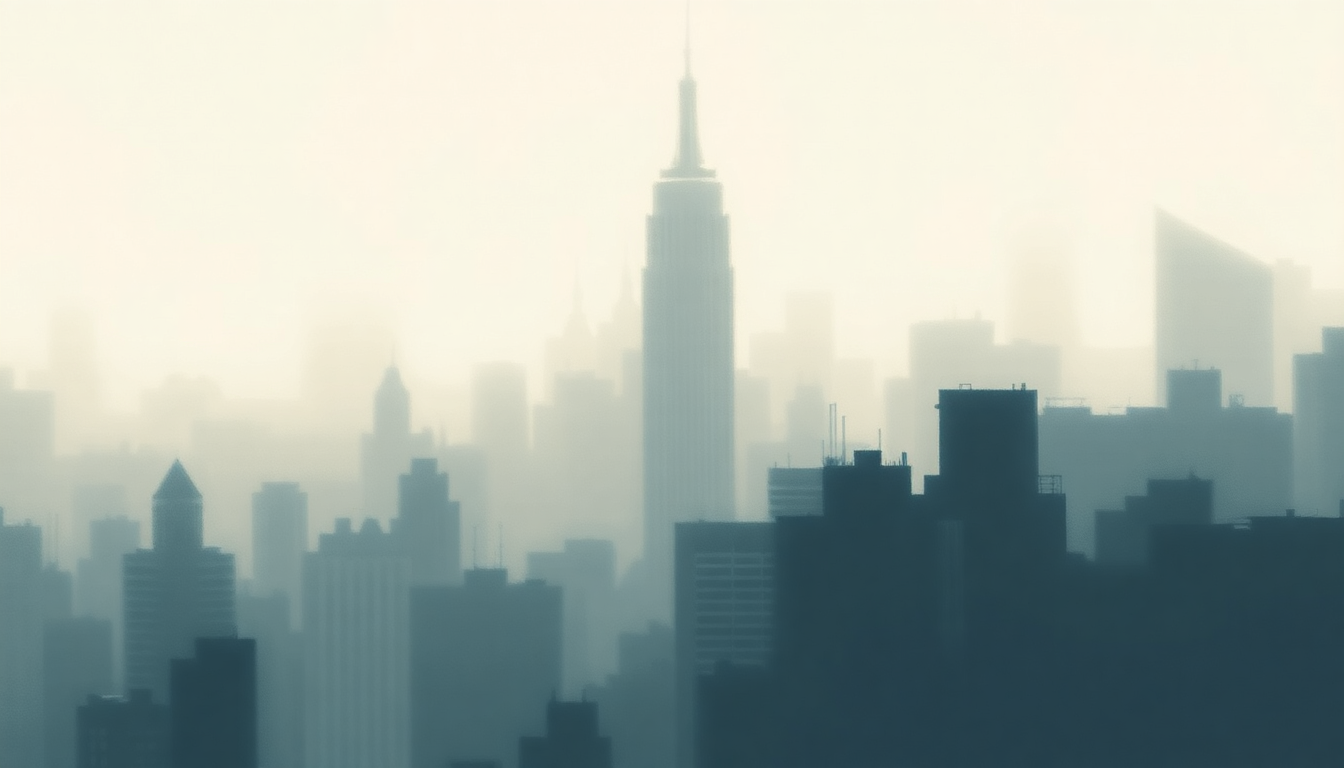 Fan-driven abstract illustration evoking the emotional arc of New York by St. Vincent