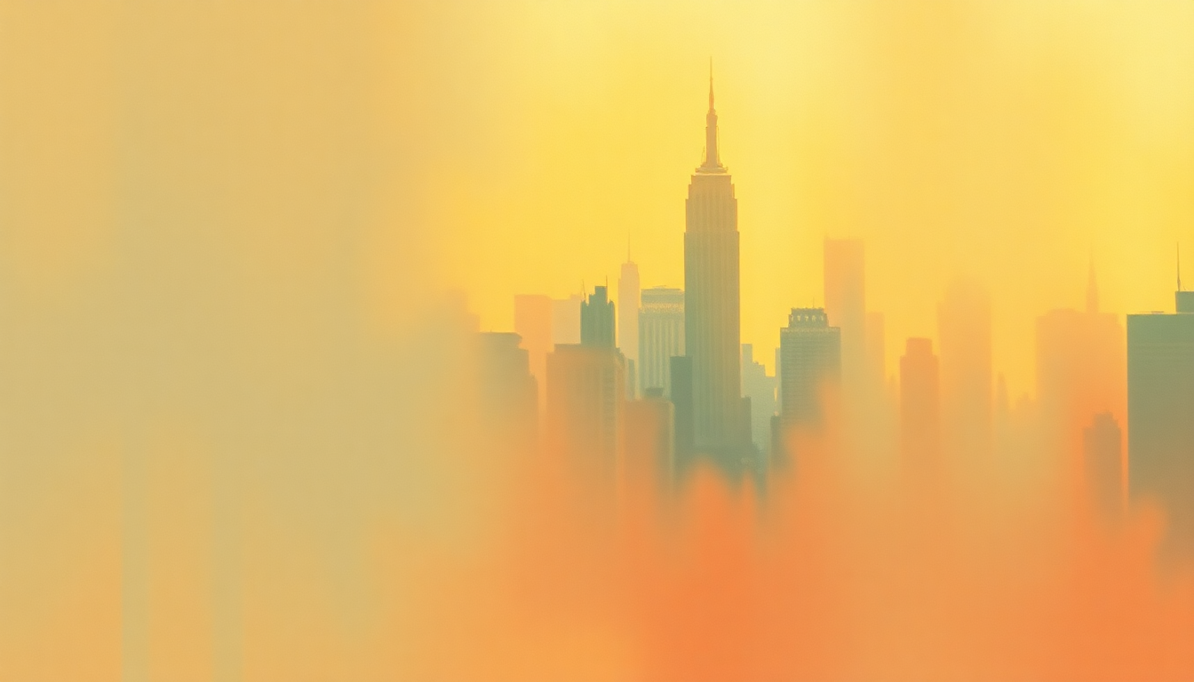 Fan-driven abstract illustration evoking the emotional arc of New York State of Mind by Billy Joel