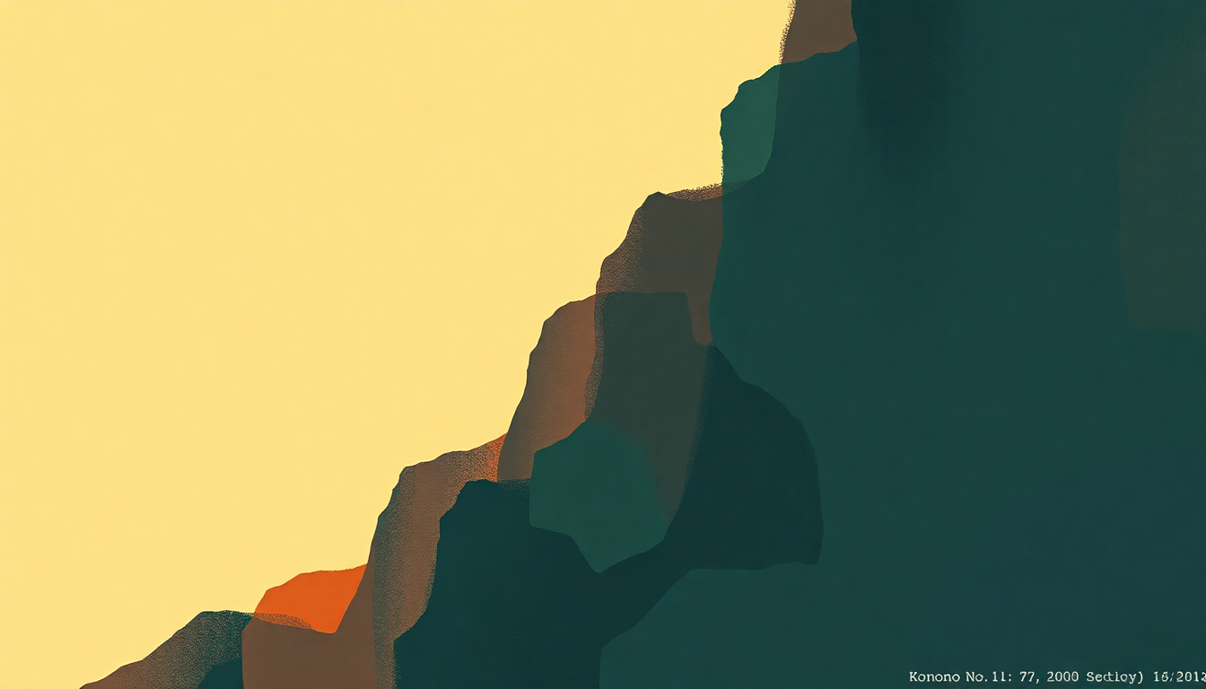 Fan-driven abstract illustration evoking the emotional arc of Niambie by Konono No 1