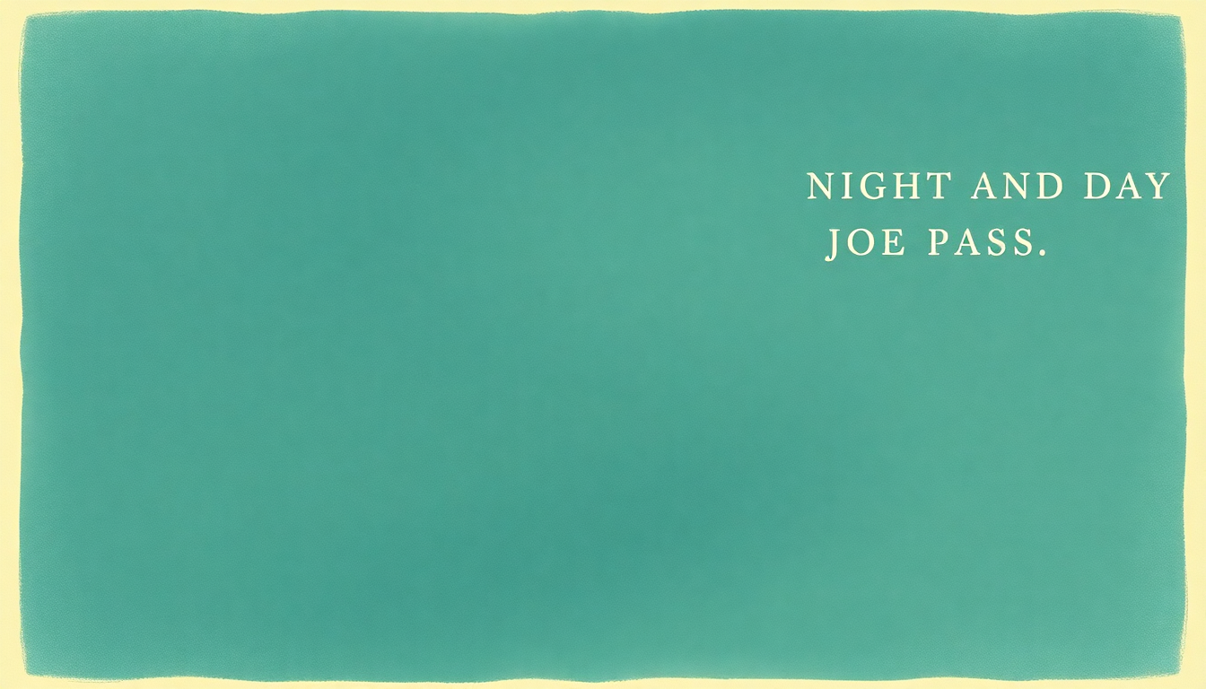 Fan-driven abstract illustration evoking the emotional arc of Night and Day by Joe Pass