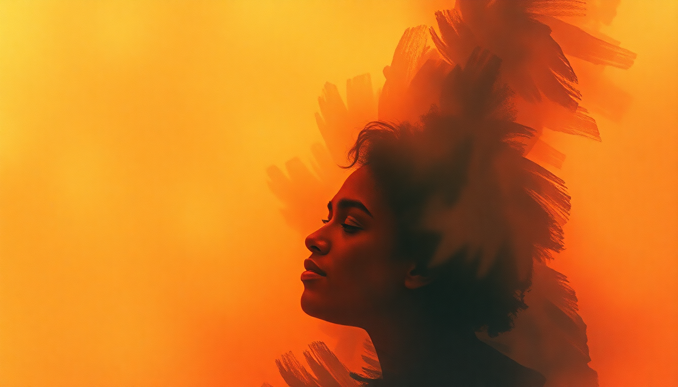 Fan-driven abstract illustration evoking the emotional arc of Night Bird Flying by Jimi Hendrix