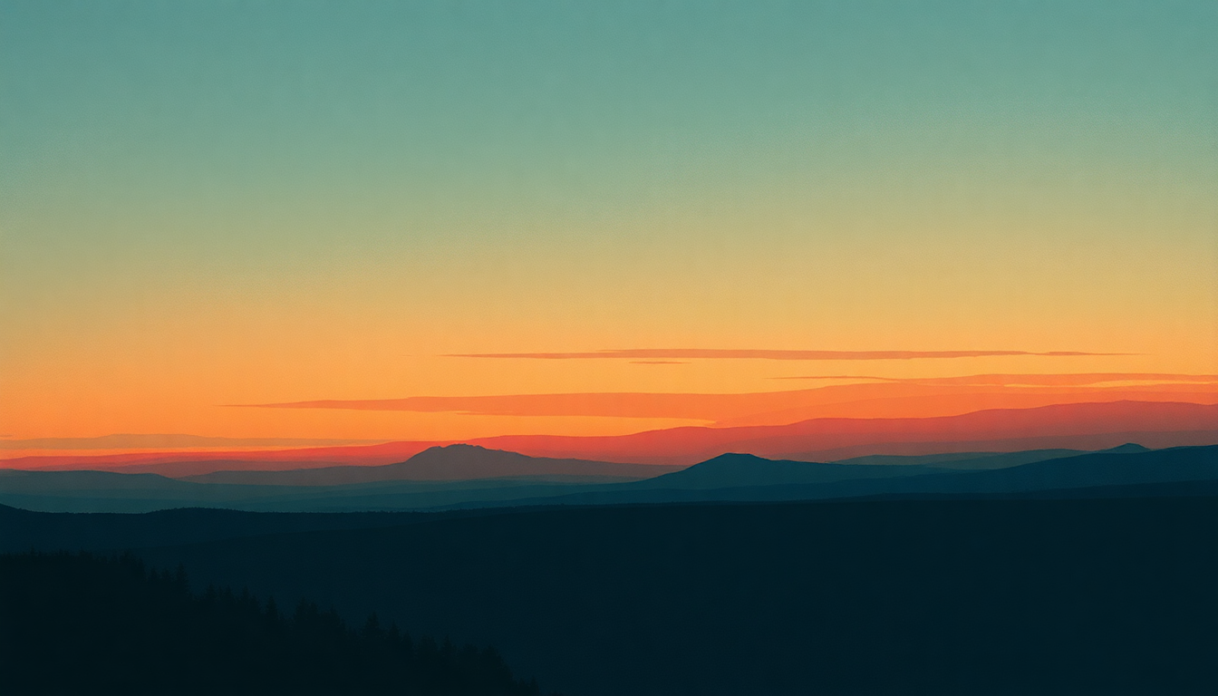 Fan-driven abstract illustration evoking the emotional arc of Nightendday by Pelican