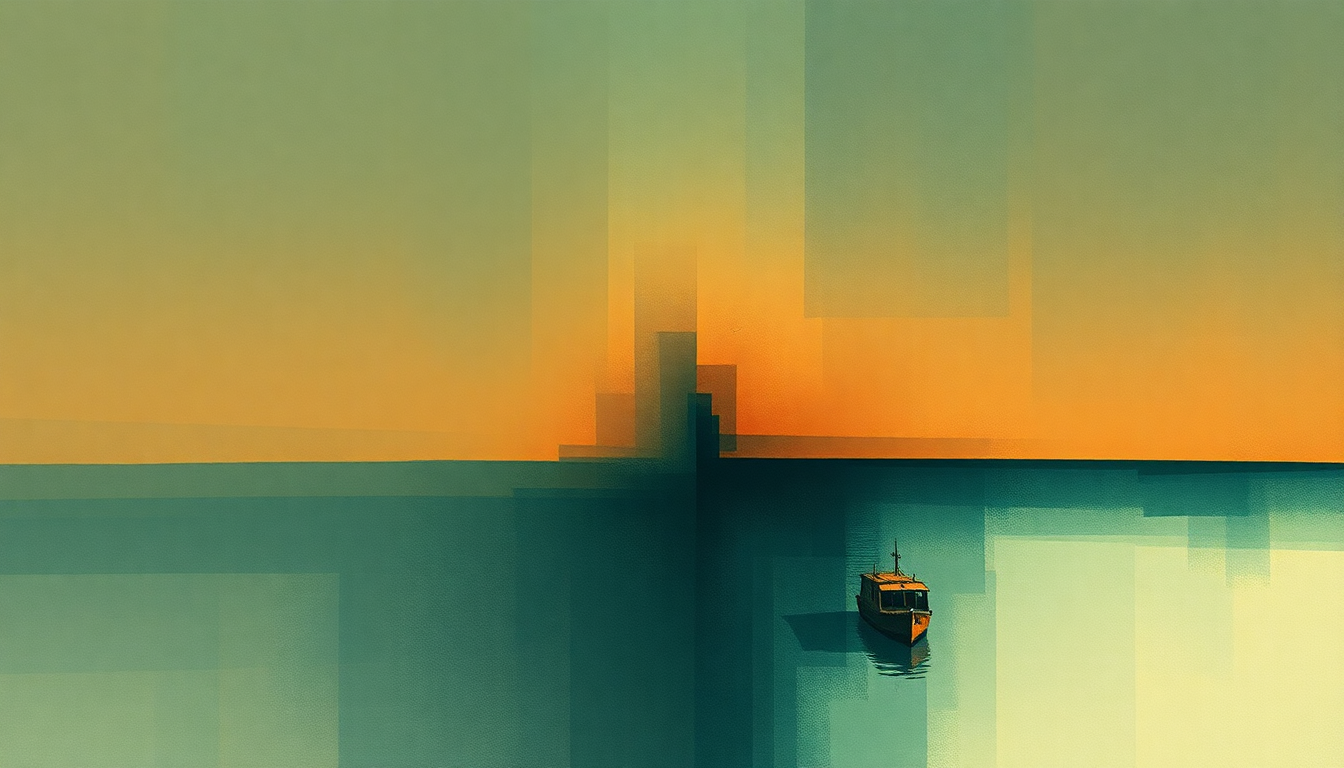 Fan-driven abstract illustration evoking the emotional arc of Nightmares by the Sea by Jeff Buckley