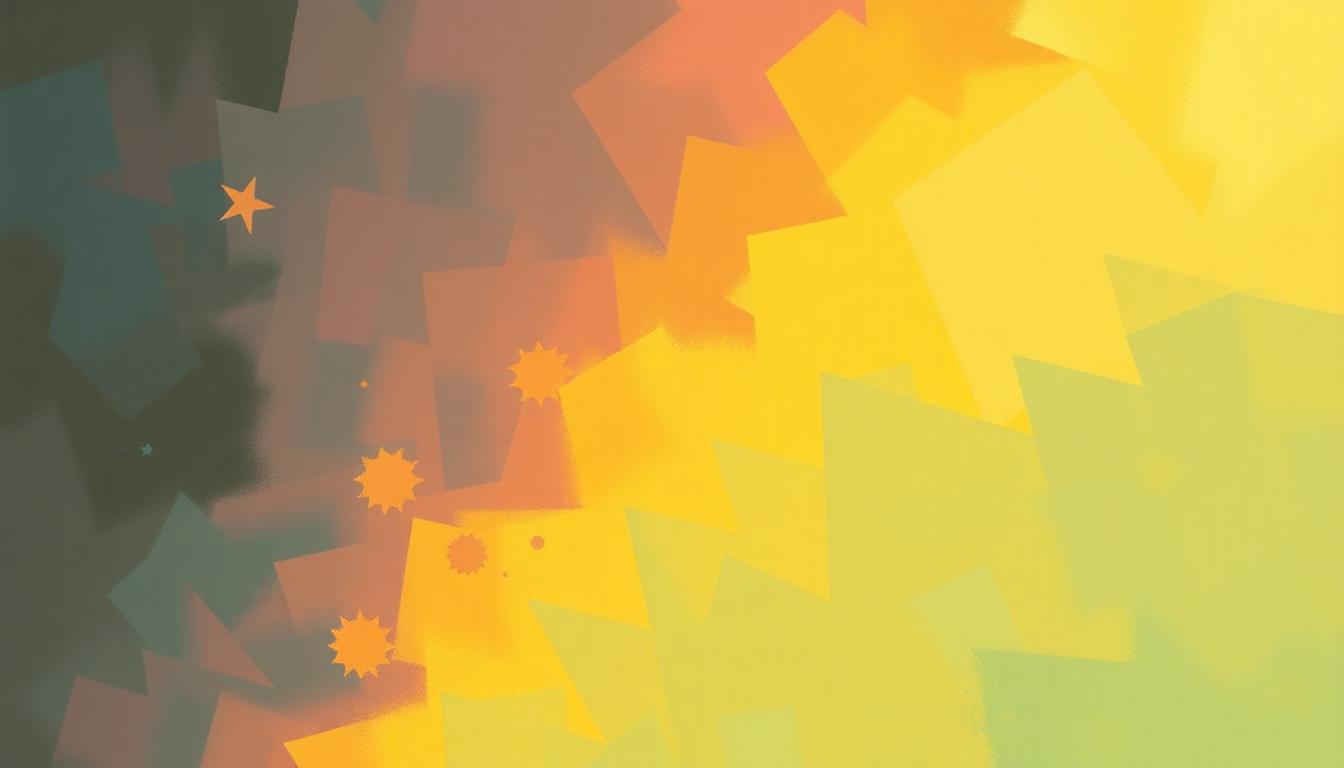 Fan-driven abstract illustration evoking the emotional arc of Nights on Broadway by Bee Gees