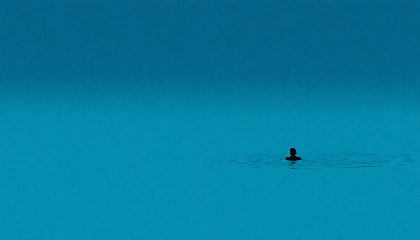 Fan-driven abstract illustration evoking the emotional arc of Nightswimming by R.E.M.