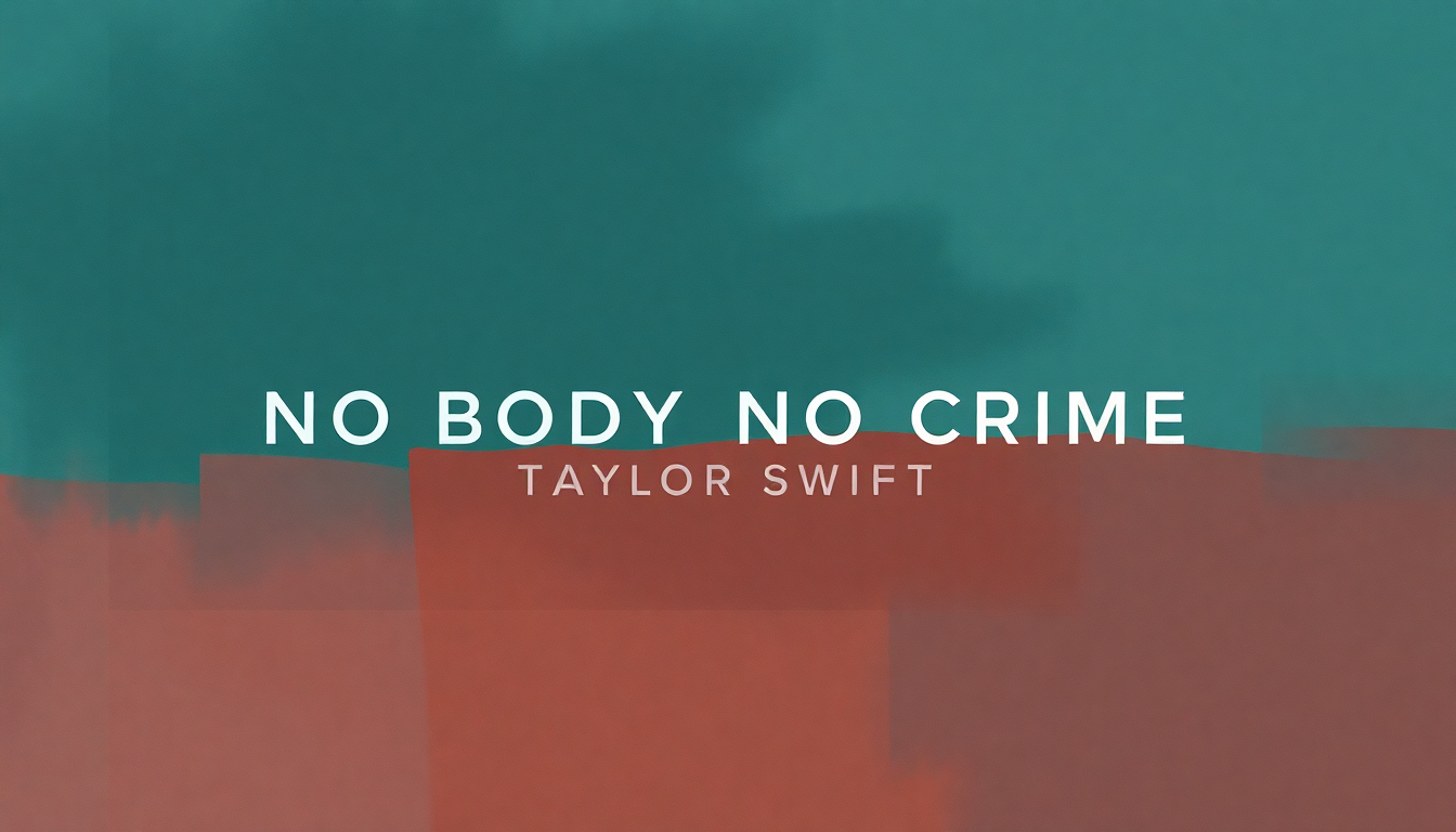 Fan-driven abstract illustration evoking the emotional arc of No Body No Crime by Taylor Swift