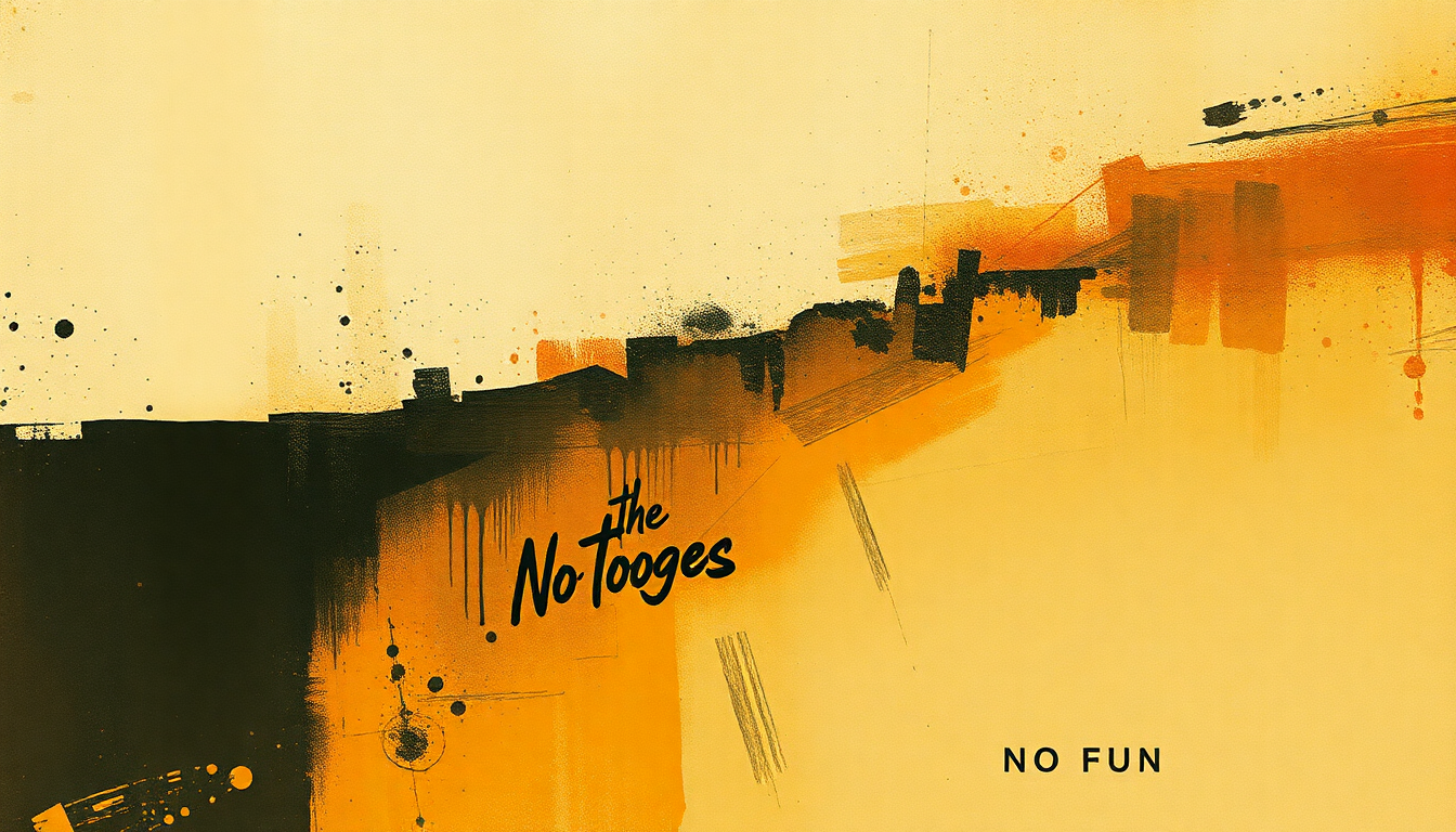 Fan-driven abstract illustration evoking the emotional arc of No Fun by The Stooges