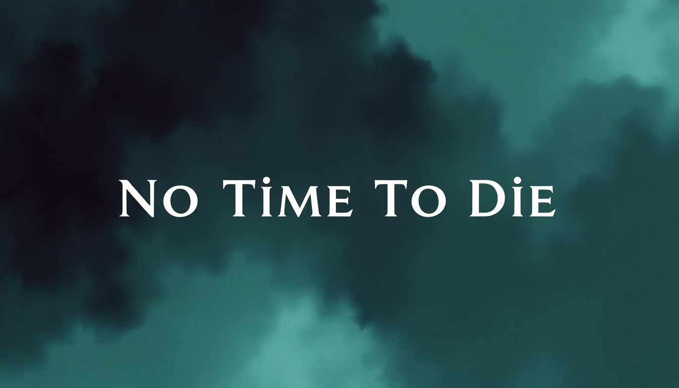 Fan-driven abstract illustration evoking the emotional arc of No Time To Die by Billie Eilish