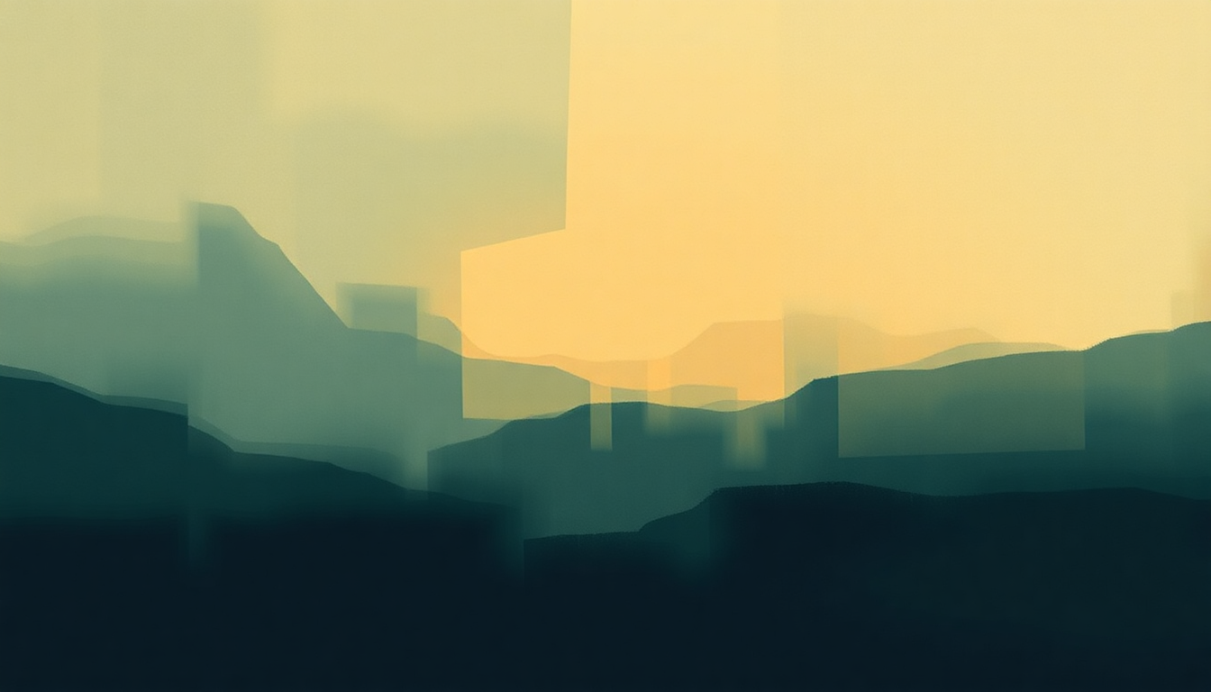 Fan-driven abstract illustration evoking the emotional arc of Nobody Else Will Be There by The National