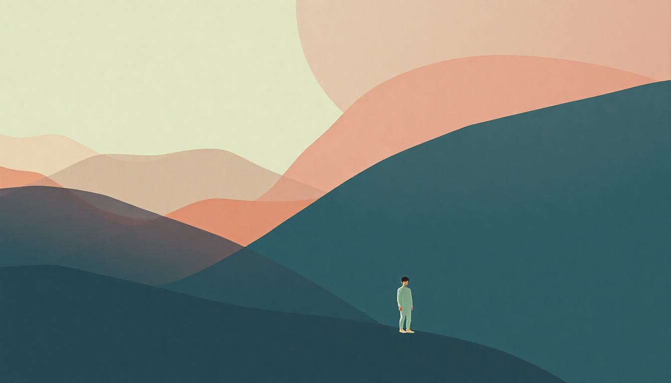 Fan-driven abstract illustration evoking the emotional arc of Normal Song by Perfume Genius