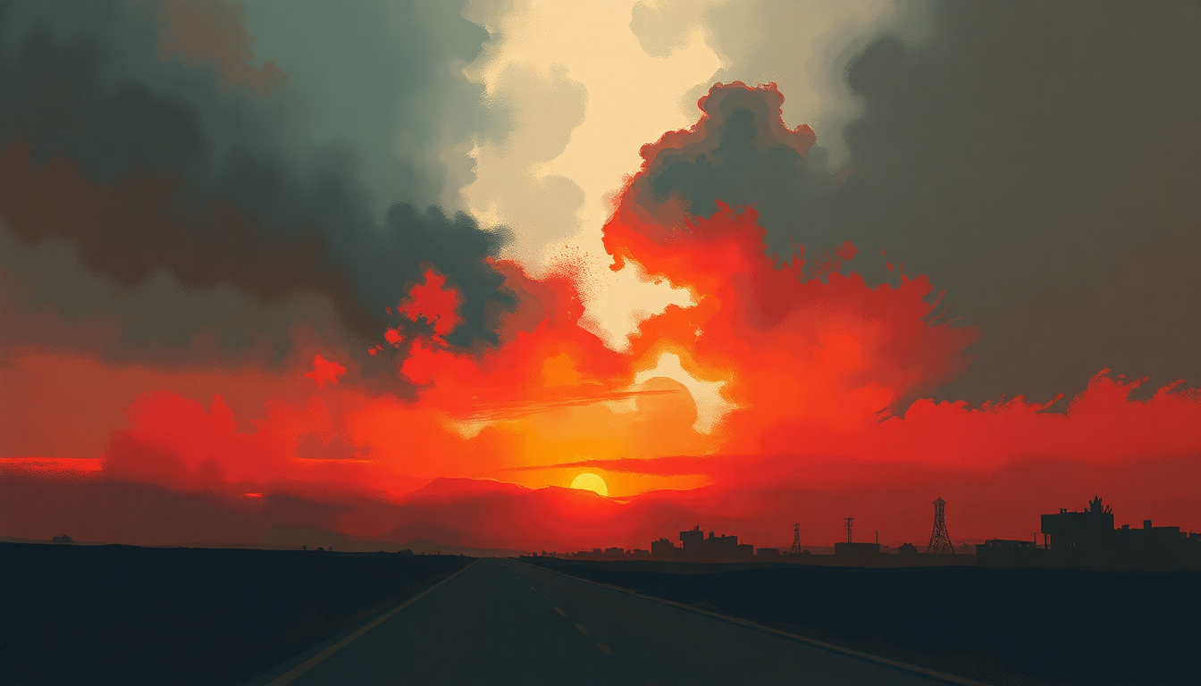 Fan-driven abstract illustration evoking the emotional arc of Not Like Us by Kendrick Lamar