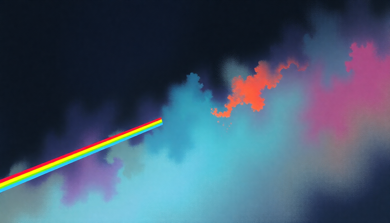 Fan-driven abstract illustration evoking the emotional arc of Not Now John by Pink Floyd