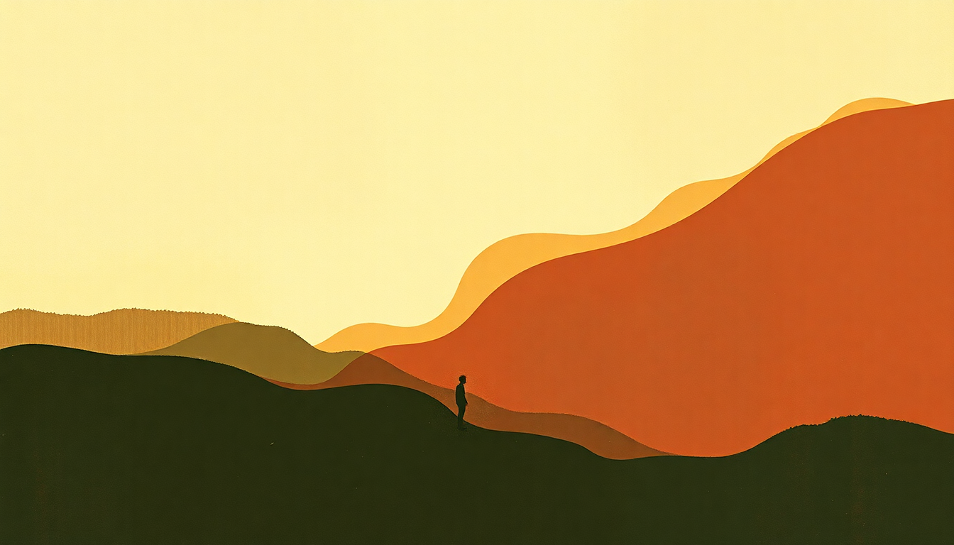 Fan-driven abstract illustration evoking the emotional arc of Not So Sweet Martha Lorraine by Country Joe and the Fish