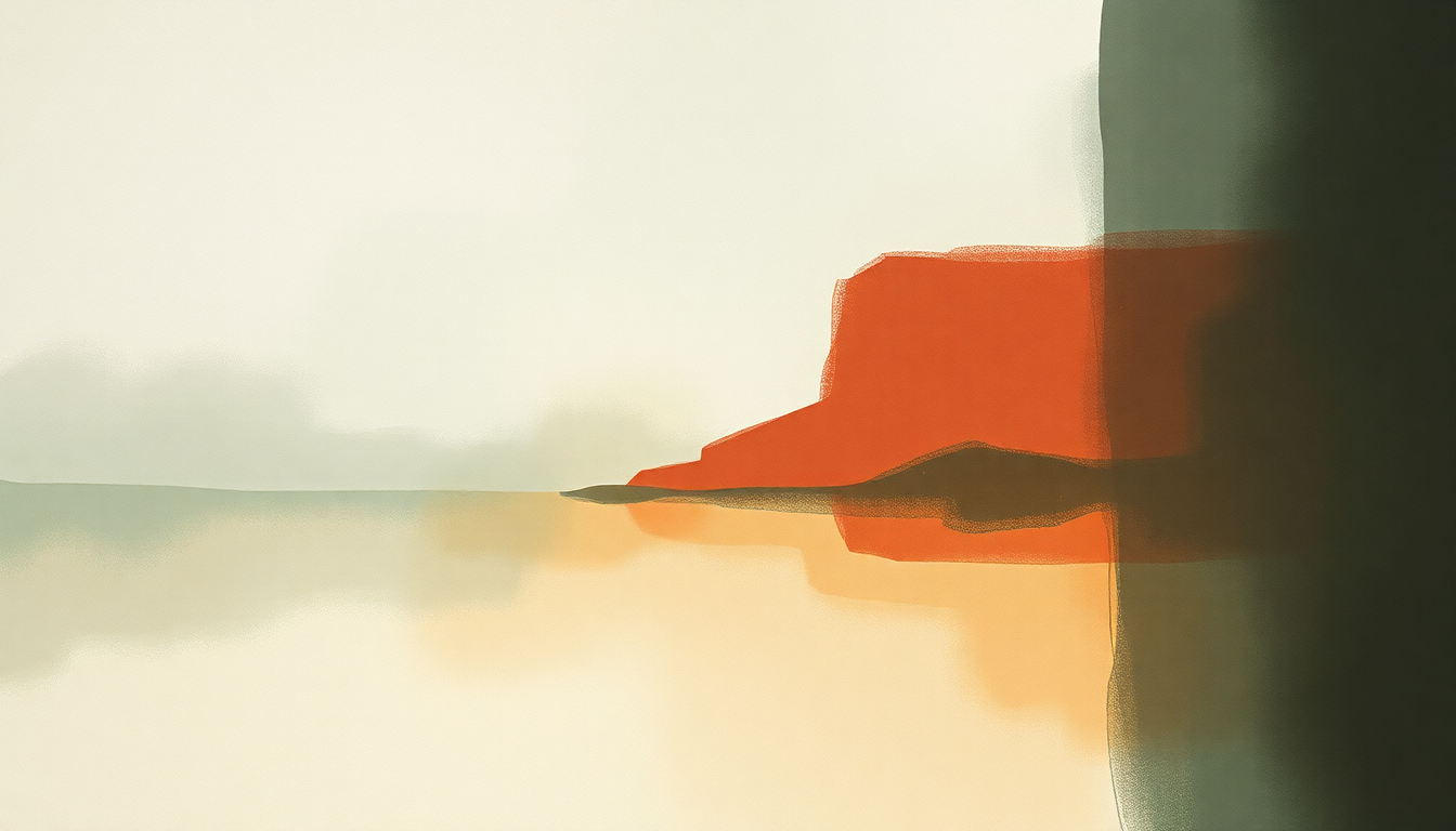 Fan-driven abstract illustration evoking the emotional arc of Not Strong Enough by boygenius