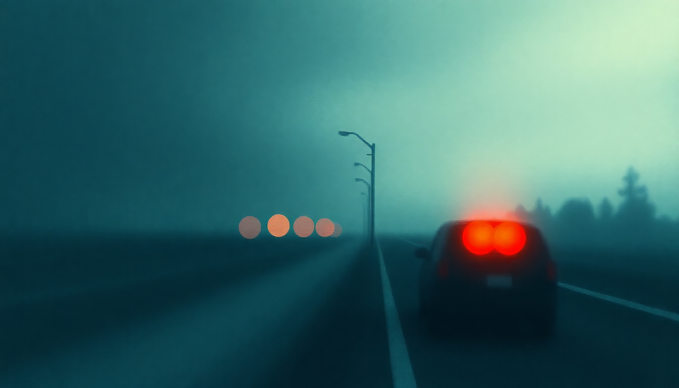 Fan-driven abstract illustration evoking the emotional arc of Nothing but the Taillights by Clint Black