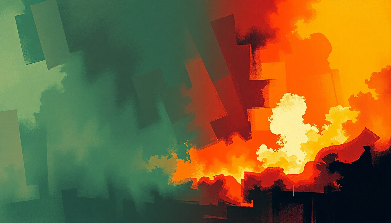 Fan-driven abstract illustration evoking the emotional arc of Number One Enemy by The Slits