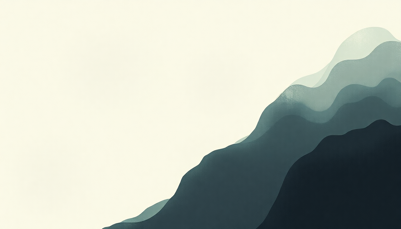 Fan-driven abstract illustration evoking the emotional arc of Ný batterí by Sigur Rós