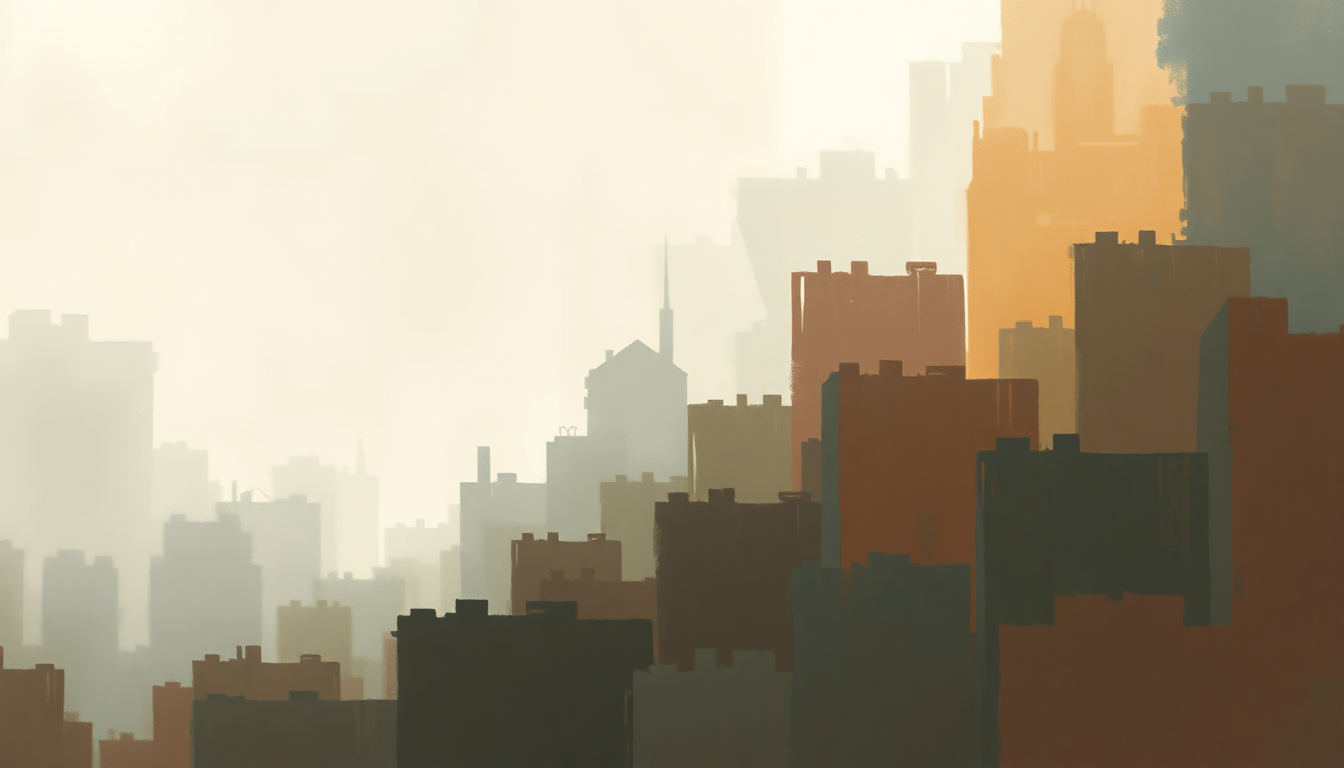 Fan-driven abstract illustration evoking the emotional arc of NY State of Mind by Nas