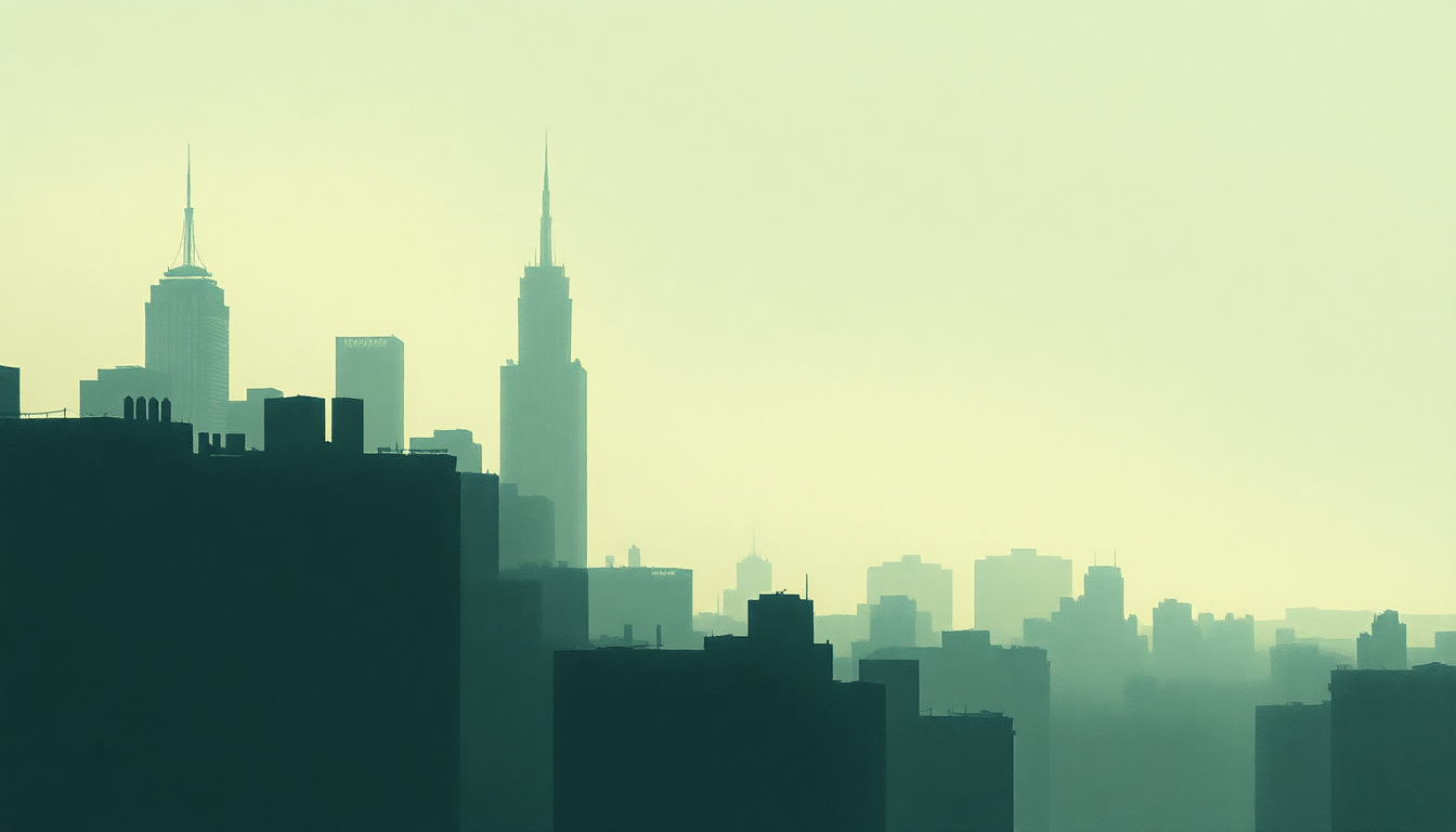Fan-driven abstract illustration evoking the emotional arc of NYC by Interpol