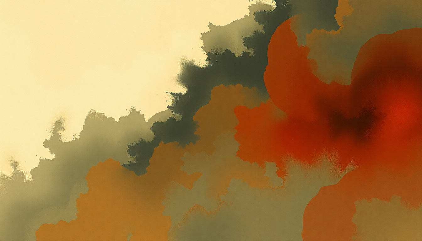 Fan-driven abstract illustration evoking the emotional arc of O patria mia by Maria Callas