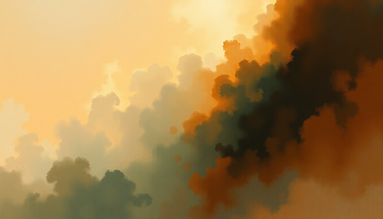 Fan-driven abstract illustration evoking the emotional arc of Ode to Joy by Ludwig van Beethoven
