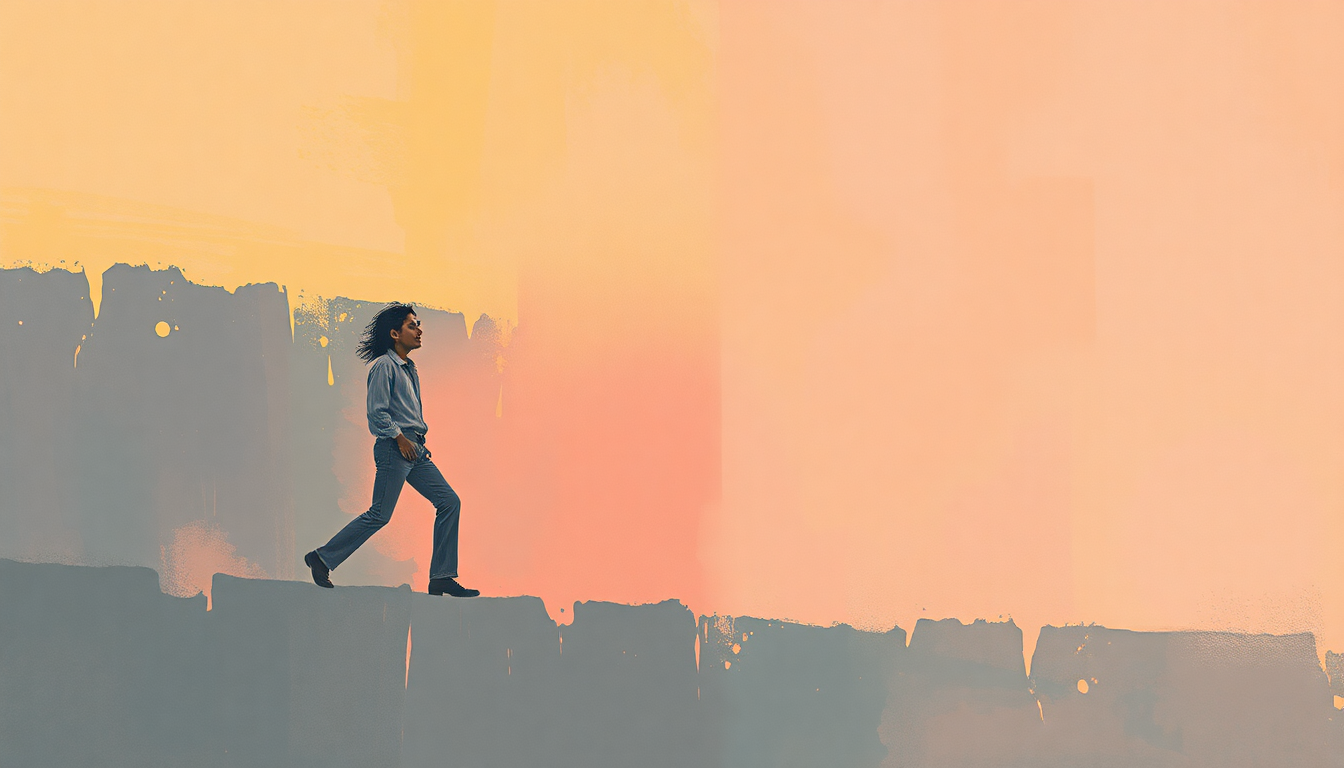 Fan-driven abstract illustration evoking the emotional arc of Off the Wall by Michael Jackson