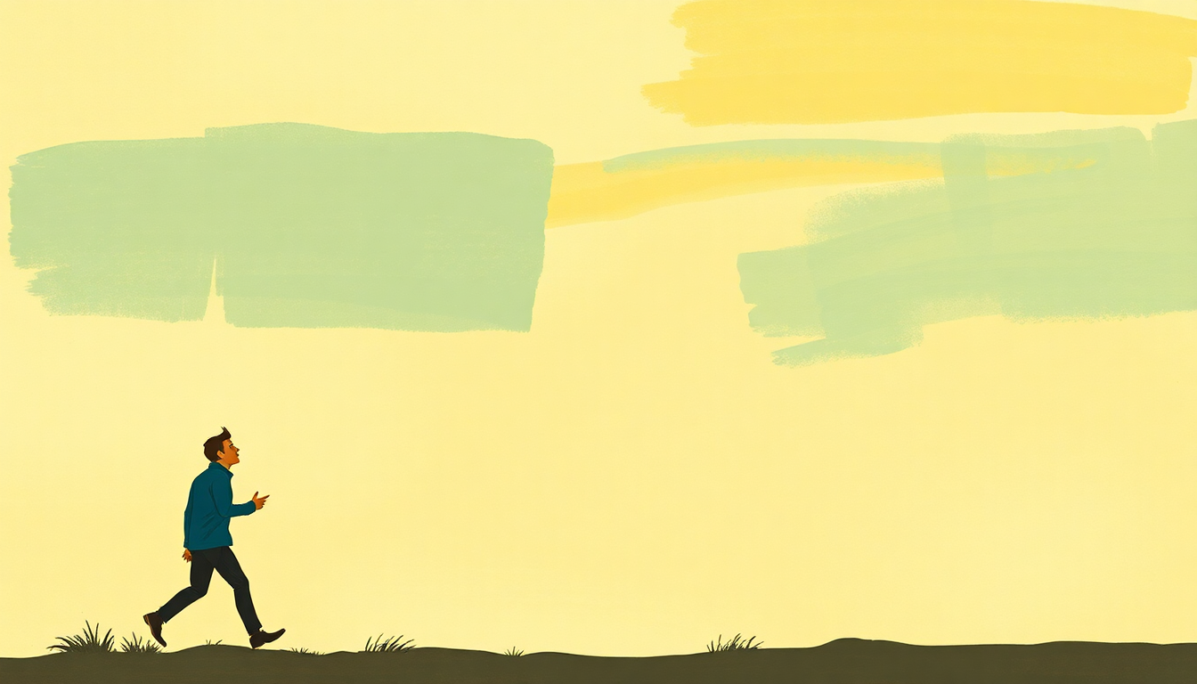 Fan-driven abstract illustration evoking the emotional arc of Oh, Boy! by Buddy Holly & The Crickets