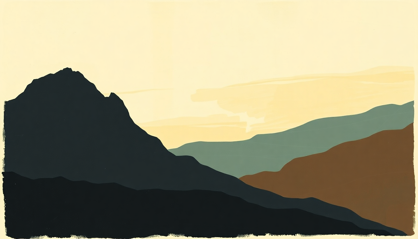 Fan-driven abstract illustration evoking the emotional arc of Old King Coal by Sturgill Simpson